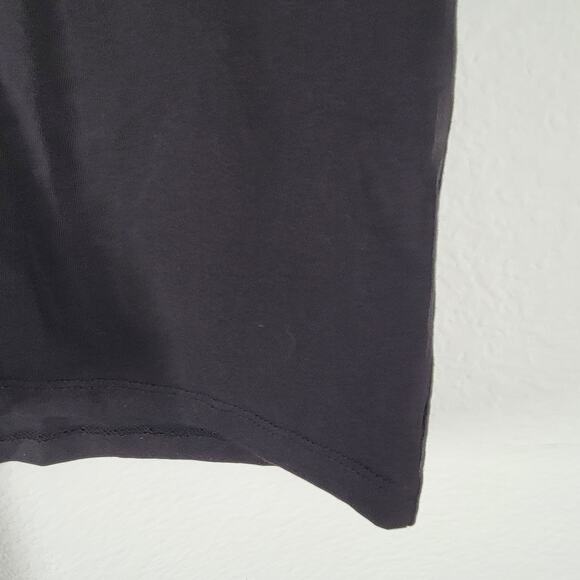 Zara Ruffle Sleeve T Shirt Black Sz Medium 100% Cotton - Picture 7 of 9